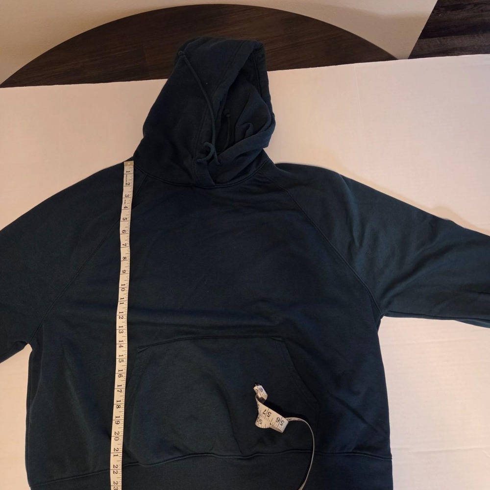 Old Navy Mens XL Dark Green Raglan Pullover Hoodie Sweatshirt Kangaroo Pocket - Picture 6 of 6